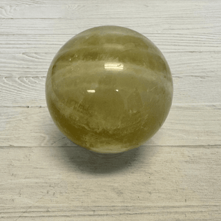 Green Calcite Sphere with Rainbows – One of a Kind - The Mystical Moon