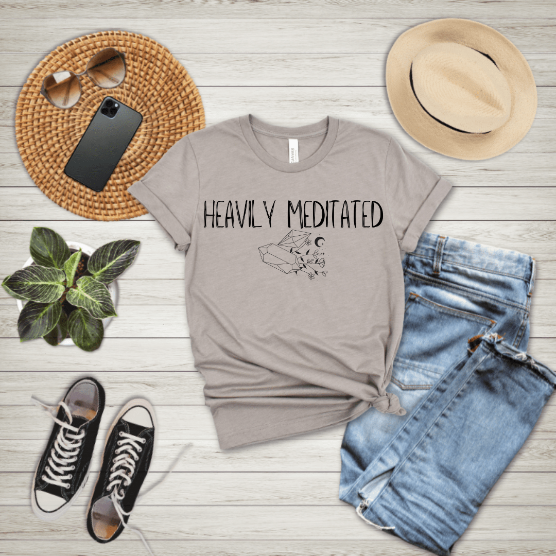 Heavily Meditated Crystal T-Shirt - The Mystical Moon Online Store