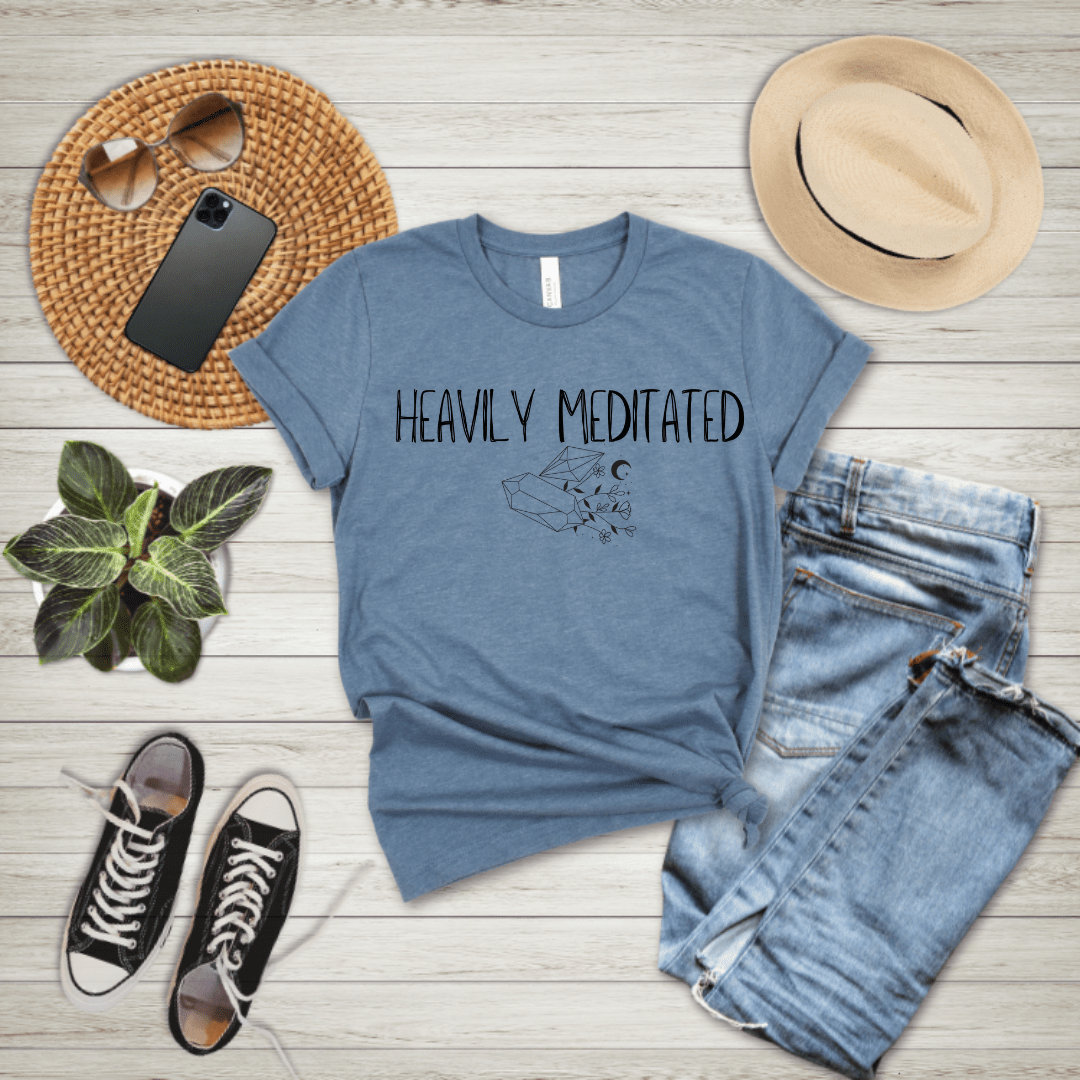 Heavily Meditated Crystal T-Shirt - The Mystical Moon Online Store