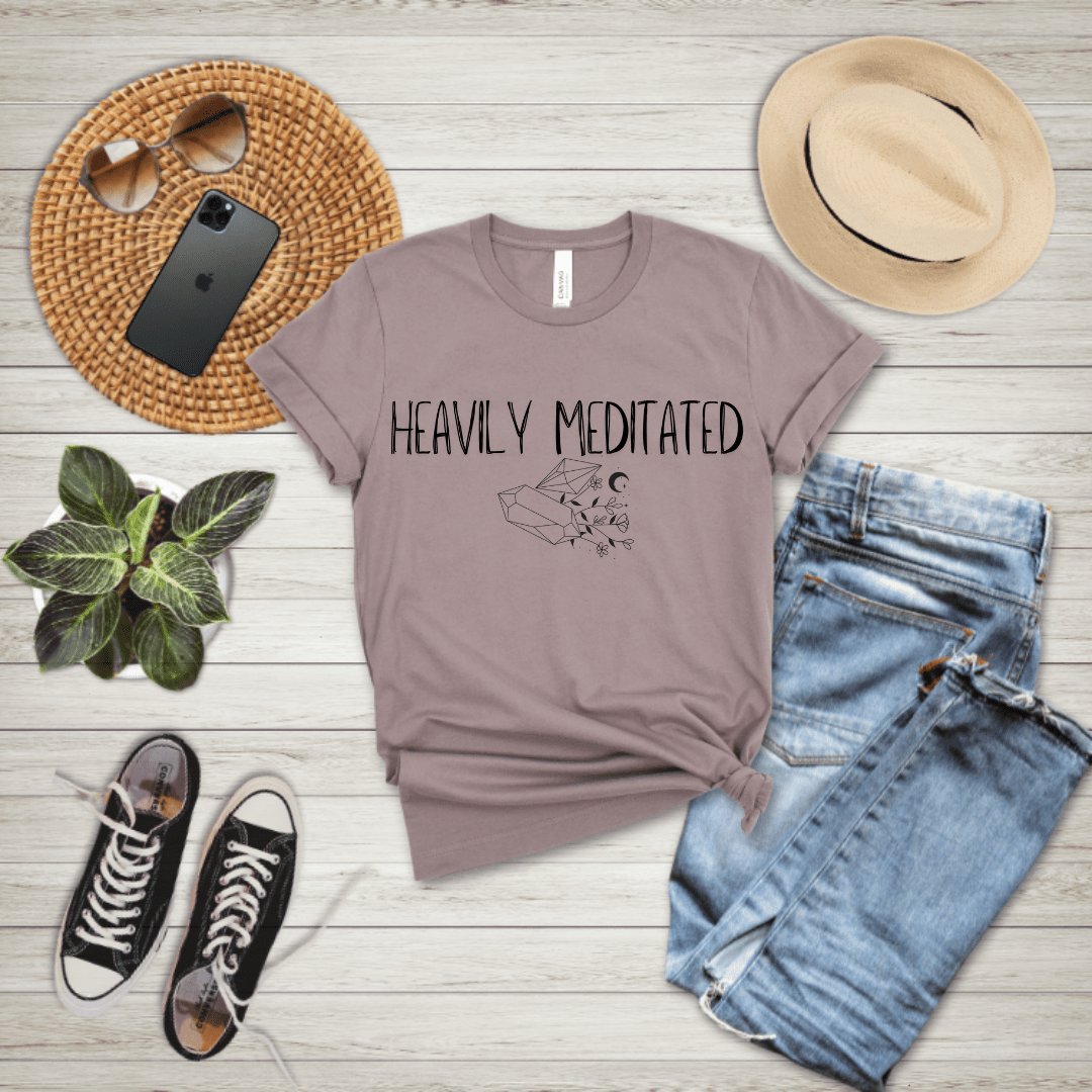 Heavily Meditated Crystal T-Shirt - The Mystical Moon Online Store