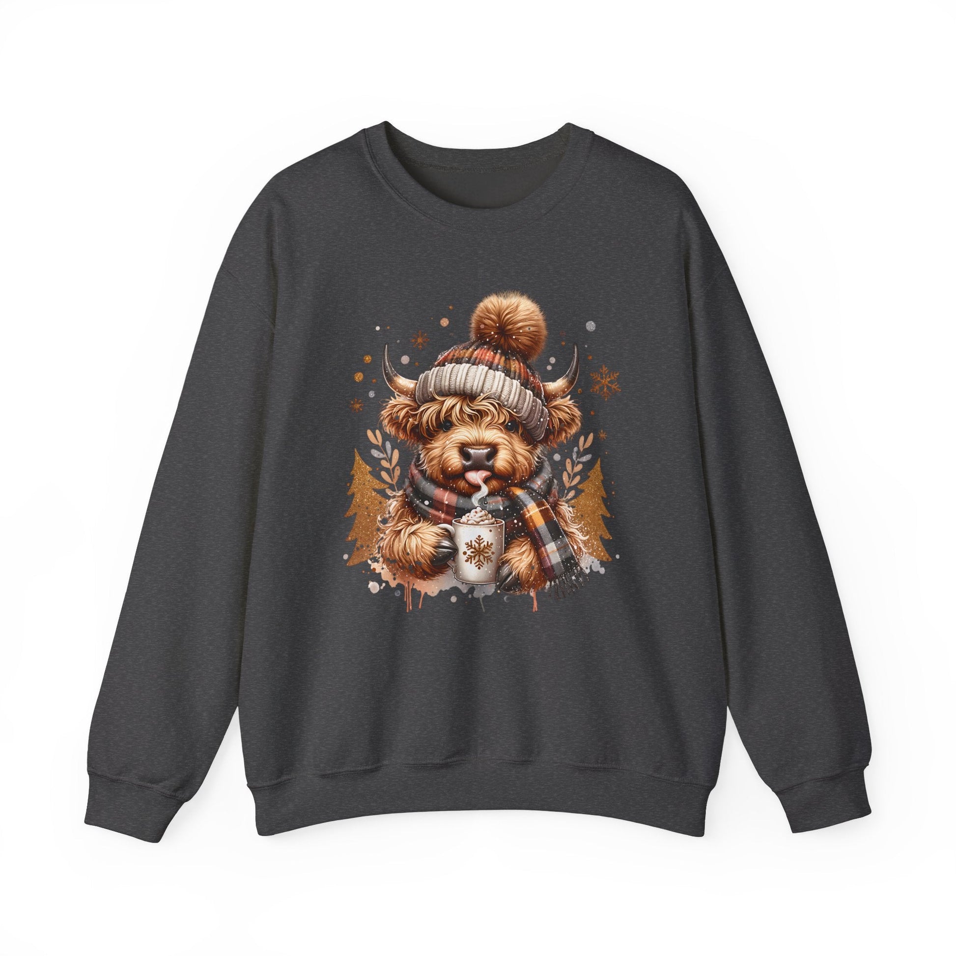 Highland Cozy Vibes Cow Sweatshirt - The Mystical Moon Online Store