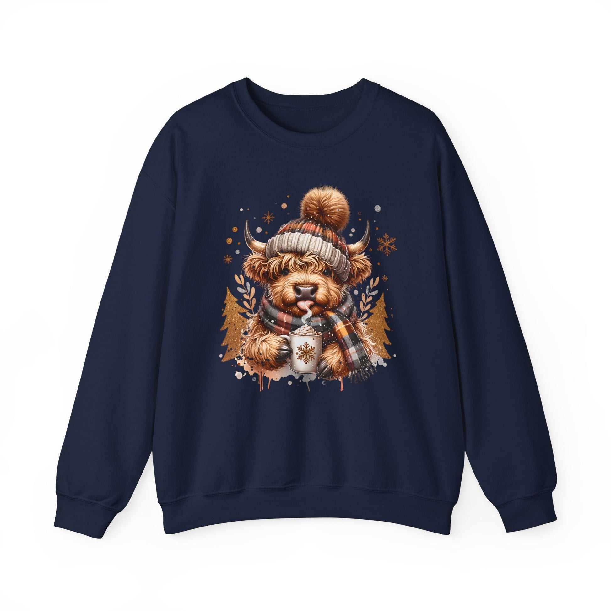 Highland Cozy Vibes Cow Sweatshirt - The Mystical Moon Online Store