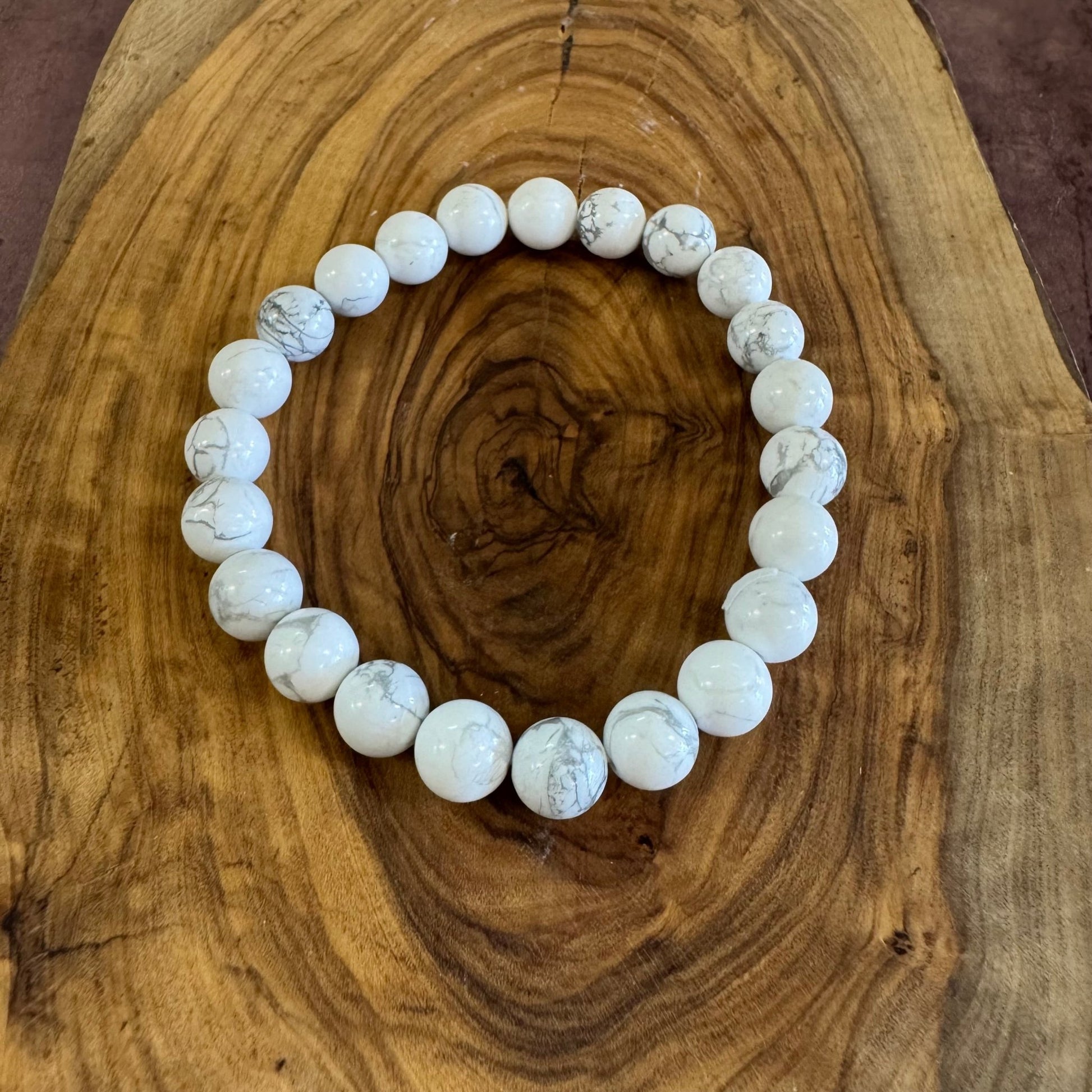 Howlite Beaded Bracelet 8mm - The Mystical Moon Online Store