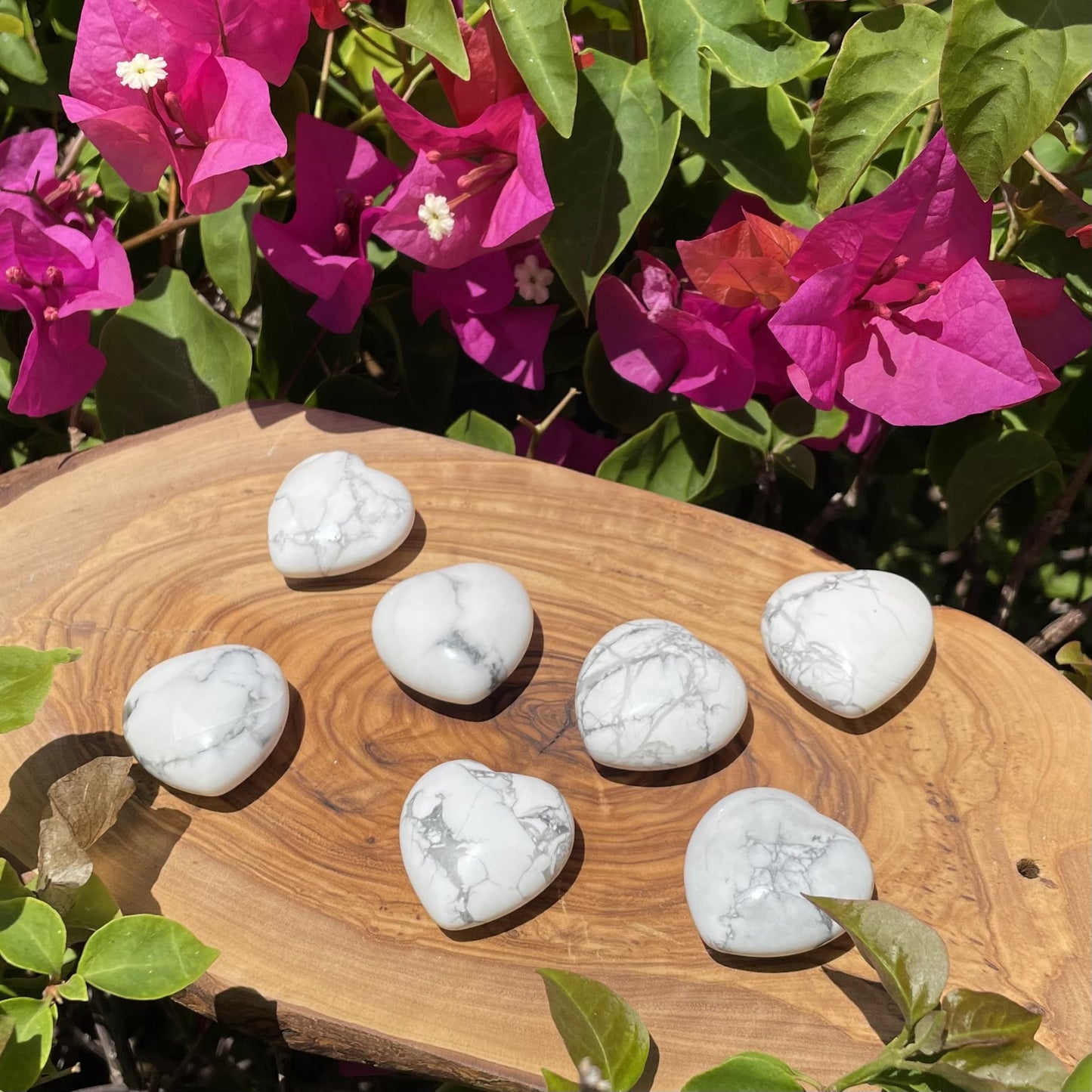 Howlite Tumbled 30mm Heart