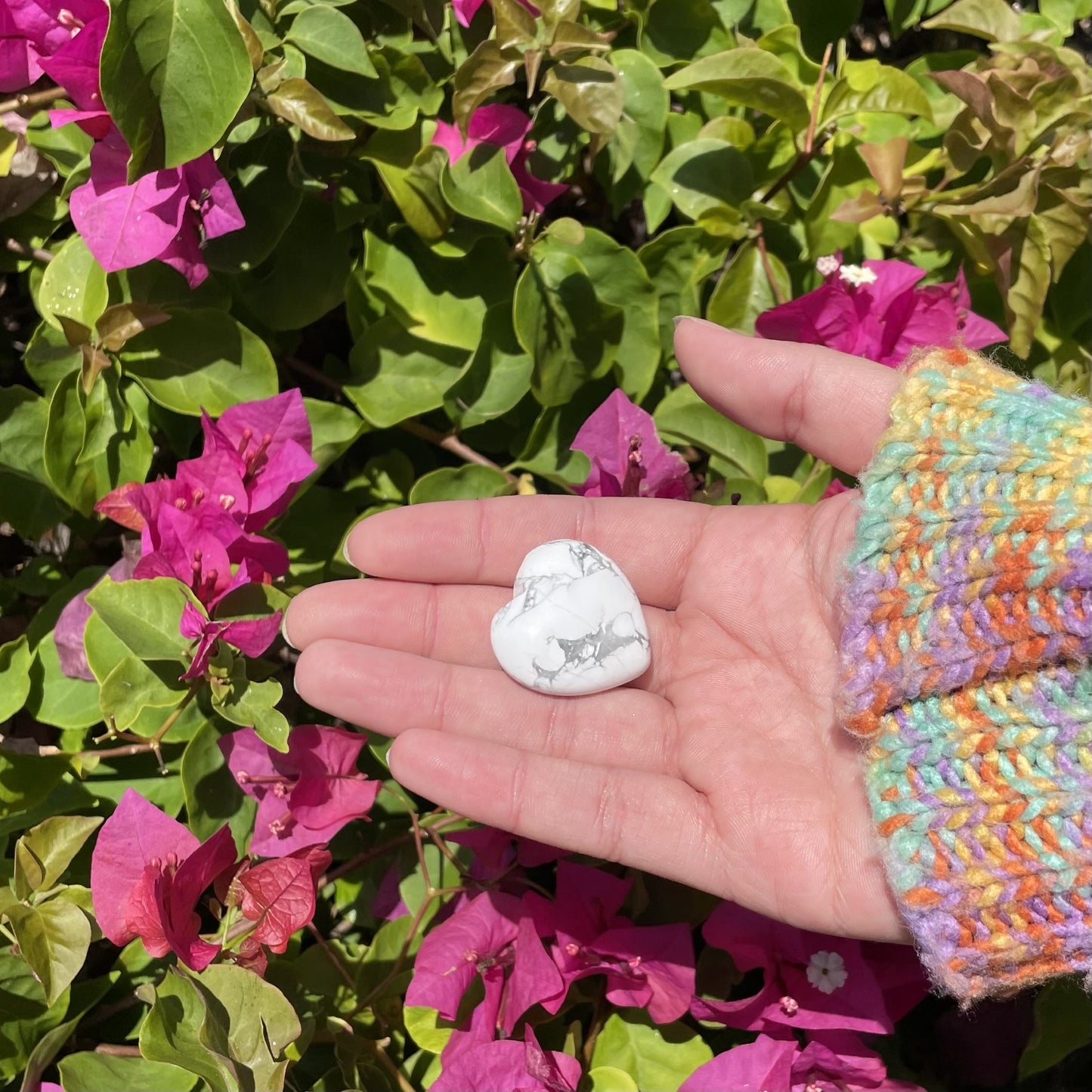 Howlite Tumbled 30mm Heart