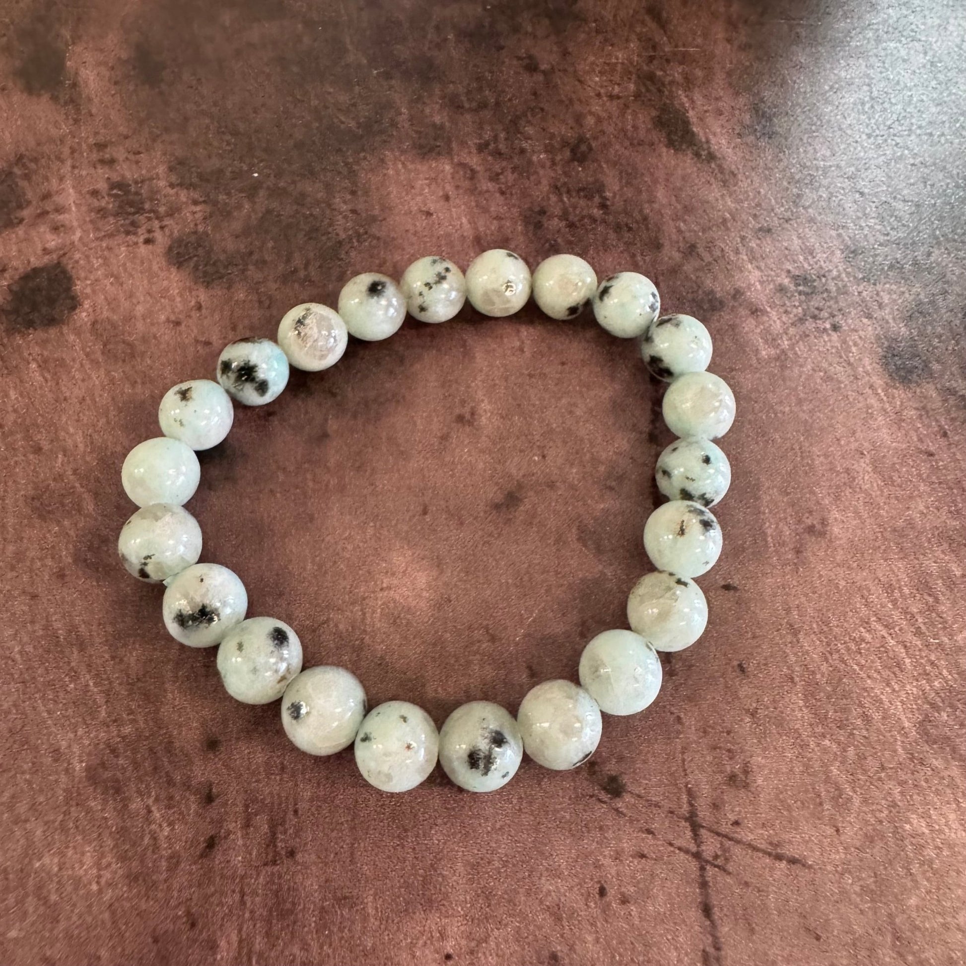 Kiwi Jasper Beaded Bracelet 8mm - The Mystical Moon Online Store