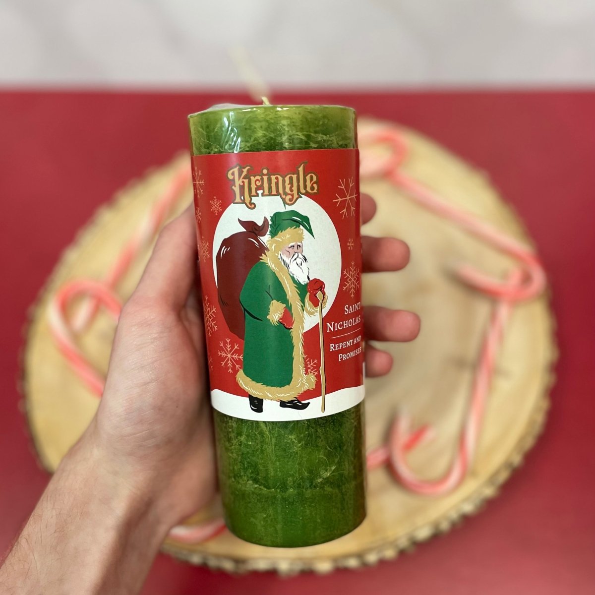 Kringle Candle Pillar - Christmas Candle - The Mystical Moon Online Store