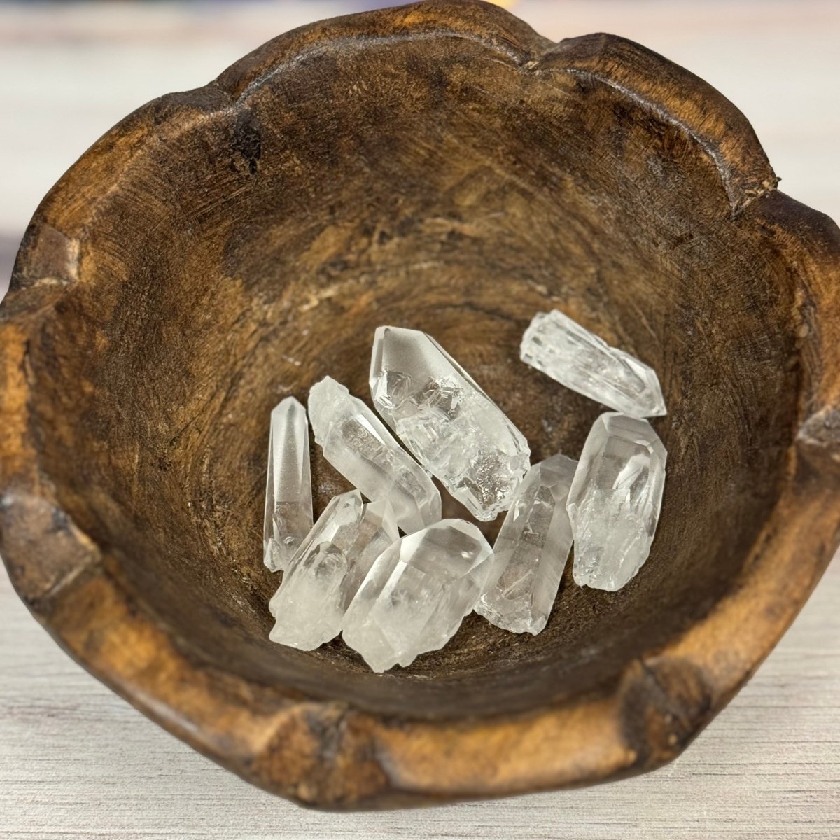 Lemurian Seed Crystal Wand – Mini Light Activation Tool (1”) - The Mystical Moon Online Store