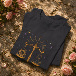 Libra Born to Balance Zodiac T-Shirt - The Mystical Moon