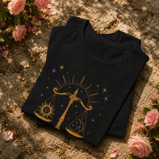 Libra Born to Balance Zodiac T-Shirt - The Mystical Moon