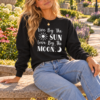 Live By The Sun, Love By The Moon Sweatshirt - The Mystical Moon