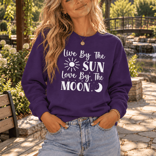 Live By The Sun, Love By The Moon Sweatshirt - The Mystical Moon