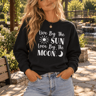 Live By The Sun, Love By The Moon Sweatshirt - The Mystical Moon