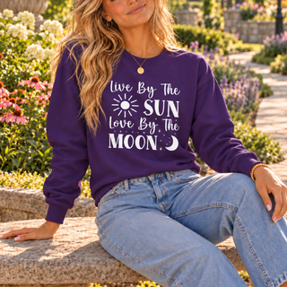 Live By The Sun, Love By The Moon Sweatshirt - The Mystical Moon
