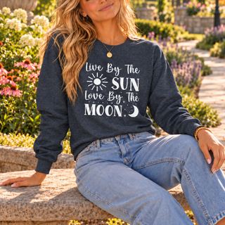 Live By The Sun, Love By The Moon Sweatshirt - The Mystical Moon
