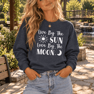 Live By The Sun, Love By The Moon Sweatshirt - The Mystical Moon