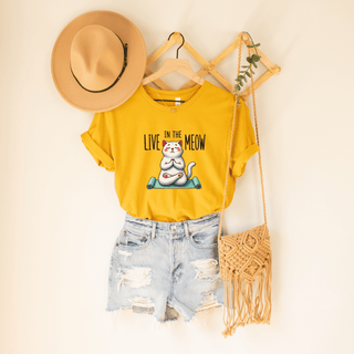 Live in the Meow Cat T-Shirt - The Mystical Moon Online Store