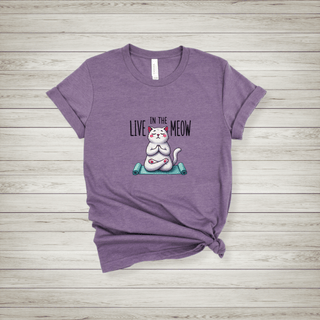 Live in the Meow Cat T-Shirt - The Mystical Moon Online Store