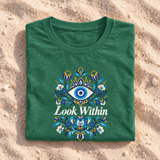 Look Within Evil Eye Floral T-Shirt - The Mystical Moon