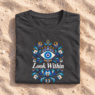 Look Within Evil Eye Floral T-Shirt - The Mystical Moon