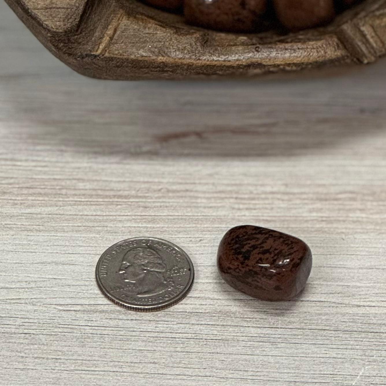 Mahogany Obsidian Tumbled Crystal - The Mystical Moon Online Store
