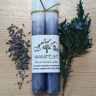 MANIFEST Herbal 6 inch Candles - The Mystical Moon