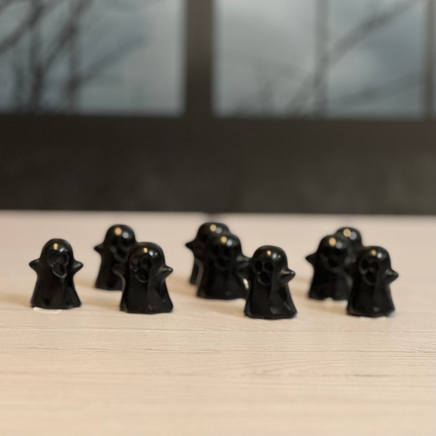 Mini Black Obsidian Ghost Carving - The Mystical Moon Online Store