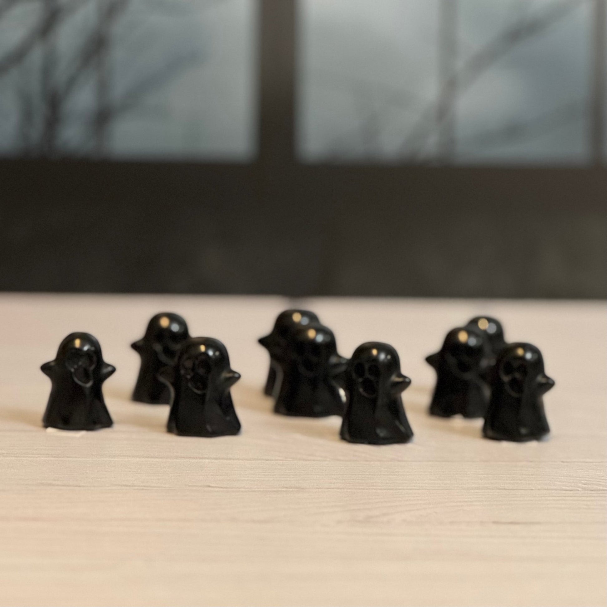 Mini Black Obsidian Ghost Carving - The Mystical Moon Online Store