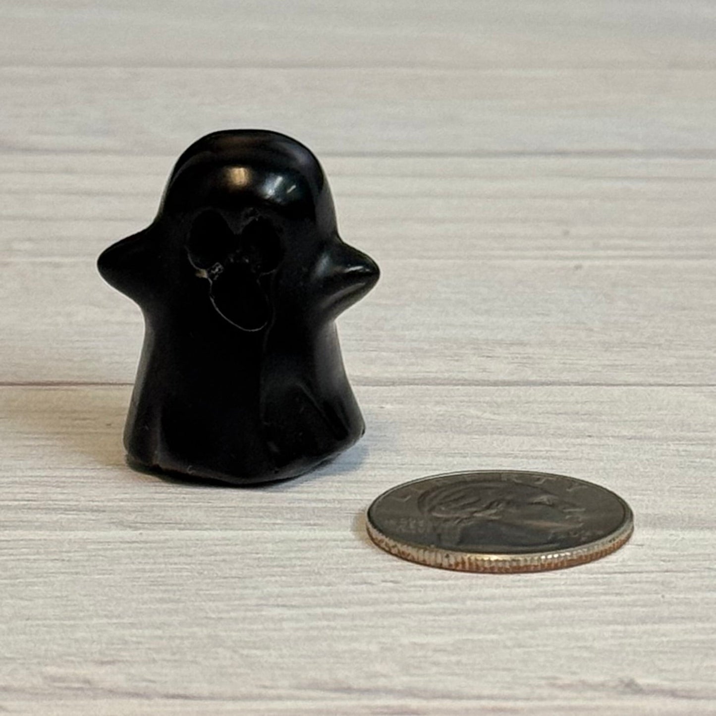 Mini Black Obsidian Ghost Carving - The Mystical Moon Online Store