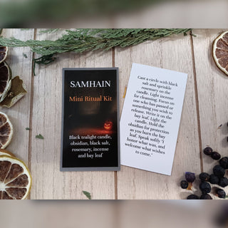Samhain Mini Ritual Kit with information card