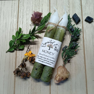 Money Herbal Intention Candles - The Mystical Moon Online Store