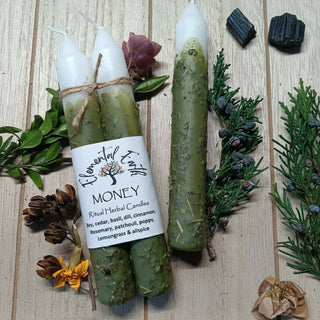 Money Herbal Intention Candles - The Mystical Moon Online Store