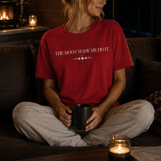 Moon Made Me Do It — Phases of the Moon Graphic T-Shirt - The Mystical Moon