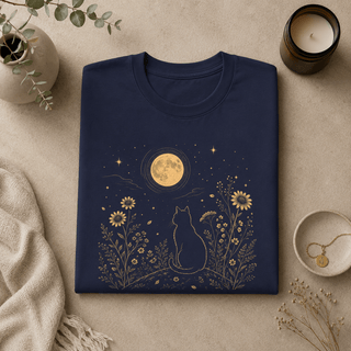 Moonlit Cat Tee - The Mystical Moon