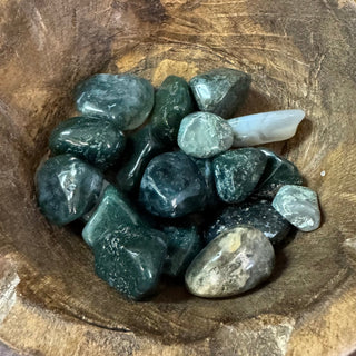 Moss Agate Tumbled Crystal - The Mystical Moon Online Store