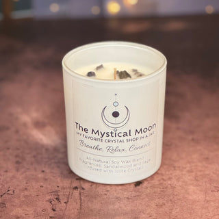 My Favorite Crystal Shop Candle with Crystals 8oz - The Mystical Moon Online Store