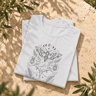 Mystical Moth and Celestial Symbols Graphic T-Shirt - The Mystical Moon