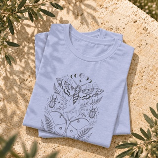 Mystical Moth and Celestial Symbols Graphic T-Shirt - The Mystical Moon