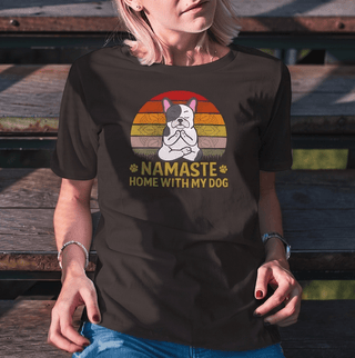 Namaste Home With My Dog T-Shirt - The Mystical Moon Online Store