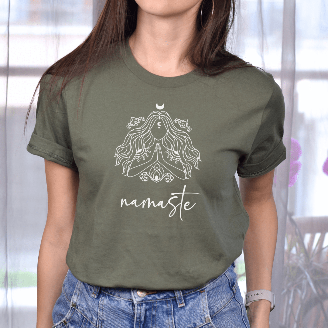 Namaste Meditation T-Shirt - The Mystical Moon Online Store