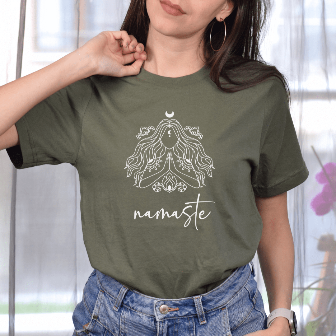 Namaste Meditation T-Shirt - The Mystical Moon Online Store