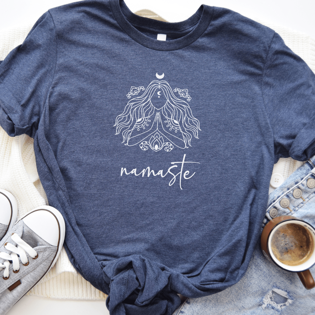 Namaste Meditation T-Shirt - The Mystical Moon Online Store