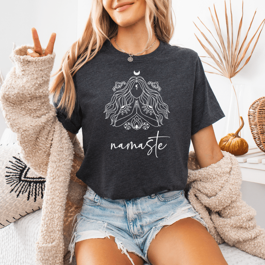 Namaste Meditation T-Shirt - The Mystical Moon Online Store