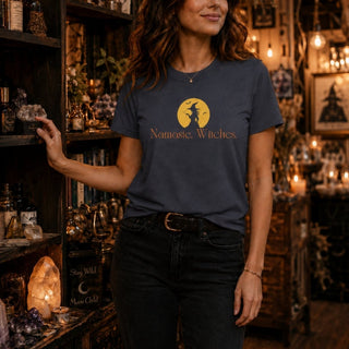 Namaste Witches Tee — Moon & Mantra Graphic T-Shirt - The Mystical Moon