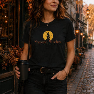 Namaste Witches Tee — Moon & Mantra Graphic T-Shirt - The Mystical Moon