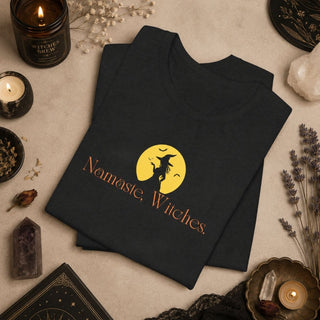Namaste Witches Tee — Moon & Mantra Graphic T-Shirt - The Mystical Moon
