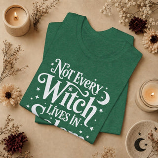 Not Every Witch Lives in Salem Graphic T-Shirt - The Mystical Moon