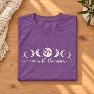 One With The Moon Lunar Phases T-Shirt - The Mystical Moon