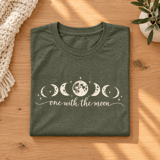 One With The Moon Lunar Phases T-Shirt - The Mystical Moon