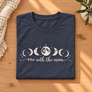 One With The Moon Lunar Phases T-Shirt - The Mystical Moon